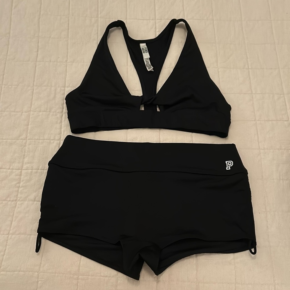 Victoria Secret PINK swimsuit. Size large. Good condition. Black.